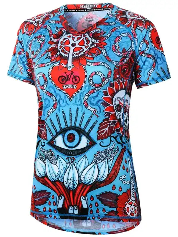 Baja Women's Mountain Bike Cycling Jersey - Cycology Clothing - Blue
