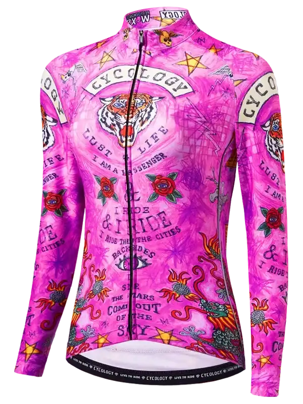 Cycology Women's Winter Long Sleeve Jersey – Warm & Stylish Ride