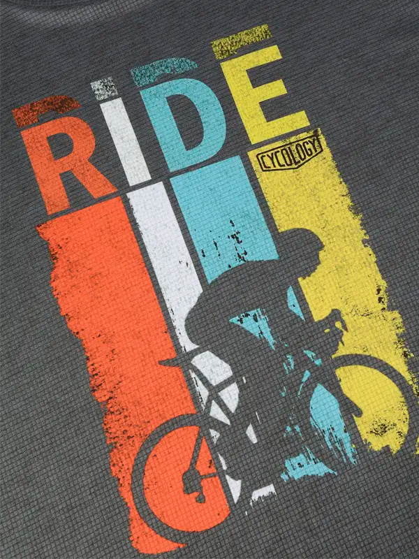 Ride Dark Grey Men's Technical T shirt  Graphic | Cycology USA