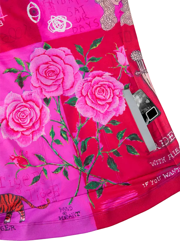 Zadie Pink Women's Reborn Cycling Jersey Pockets Cycology USA