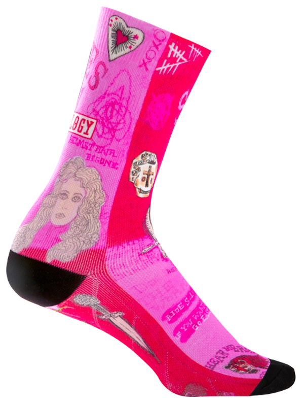 Zadie Pink Cycling Socks Side | Cycology USA