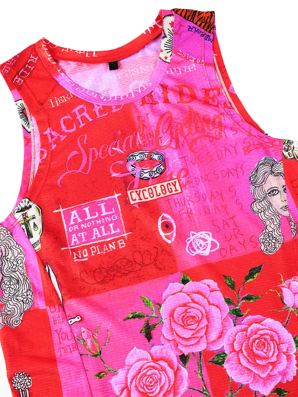 Zadie Pink Sleeveless Women's Base Layer | Neck  Cycology USA