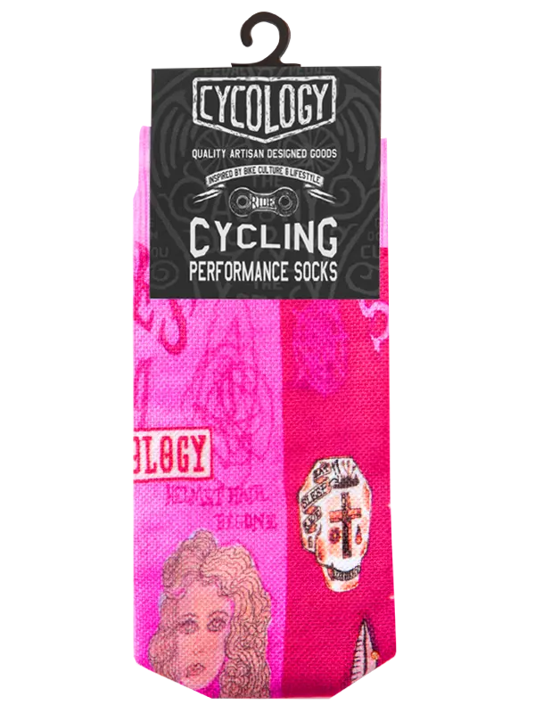 Zadie Pink Cycling Socks Packaging | Cycology USA