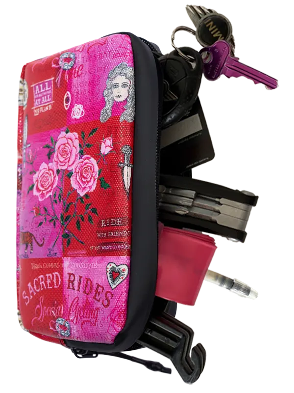 Zadie Pink Cycling Wallet  open Cycology USA