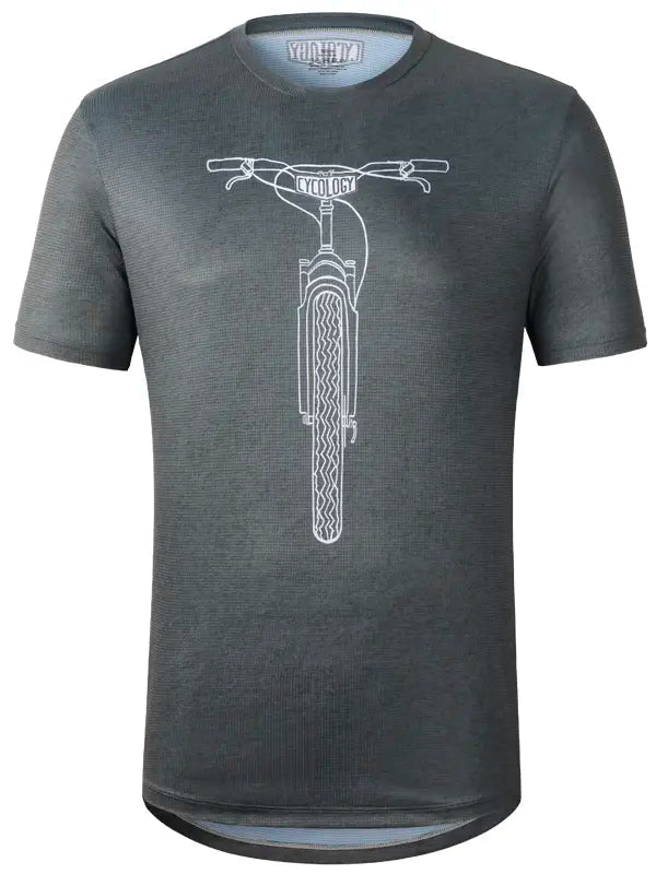 Bike It List Gray Men's Technical T shirt Cycology USA