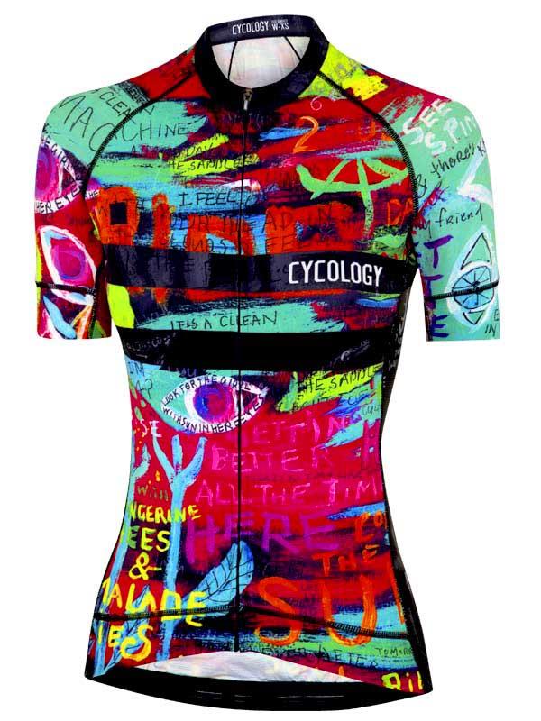 womens bicycle jerseys Cycology 8 Days Aqua Short Sleeve Jersey Multicolor L women