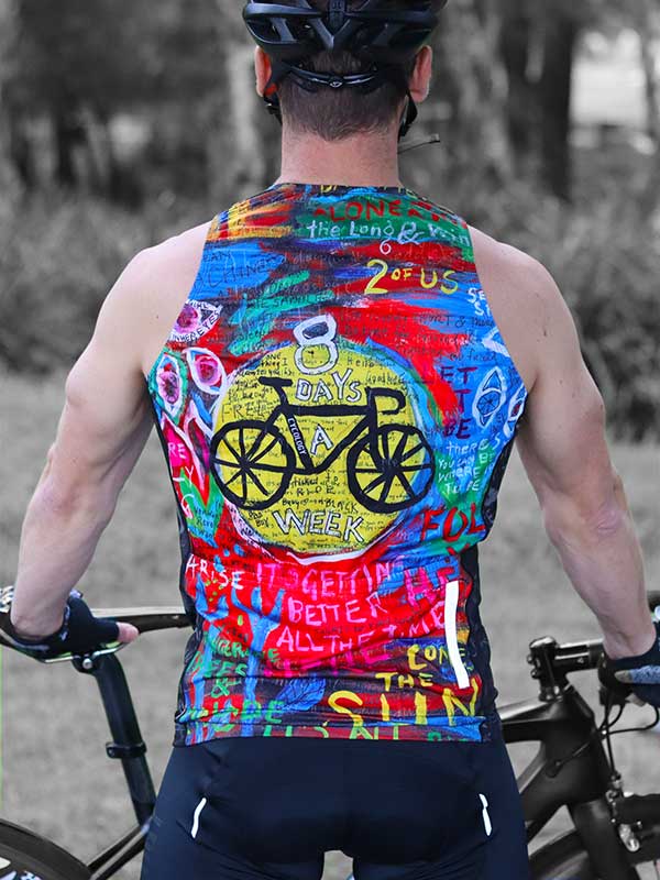 8 Days Men's Sleeveless Cycling Jersey - Cycology Clothing US