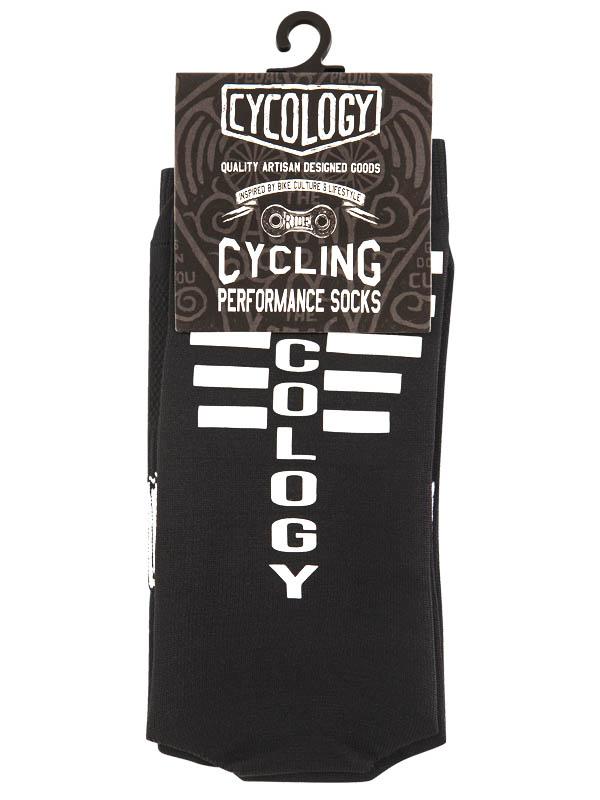 Cycology Black Reflective Logo Cycling Socks - Cycology Clothing US