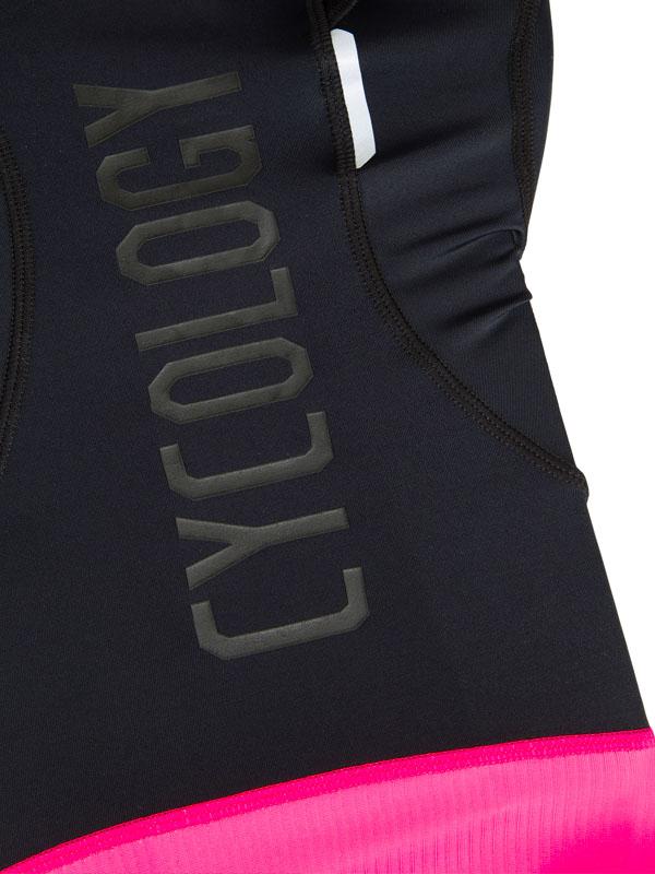Cycology Women's (Black/Pink) Logo Bib Shorts - Cycology Clothing US