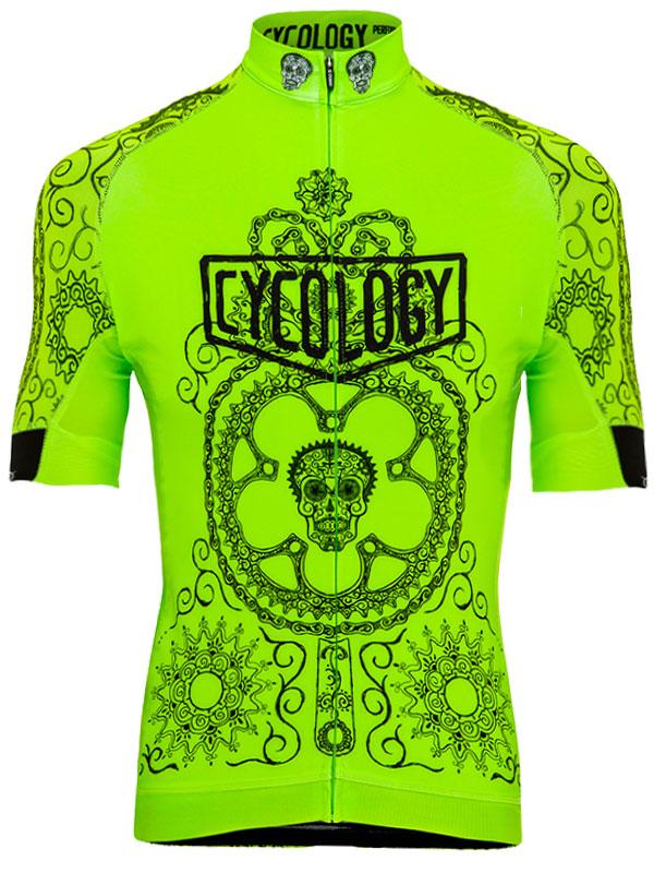 Day of the Living (Lime) Men's Jersey - Cycology Clothing US