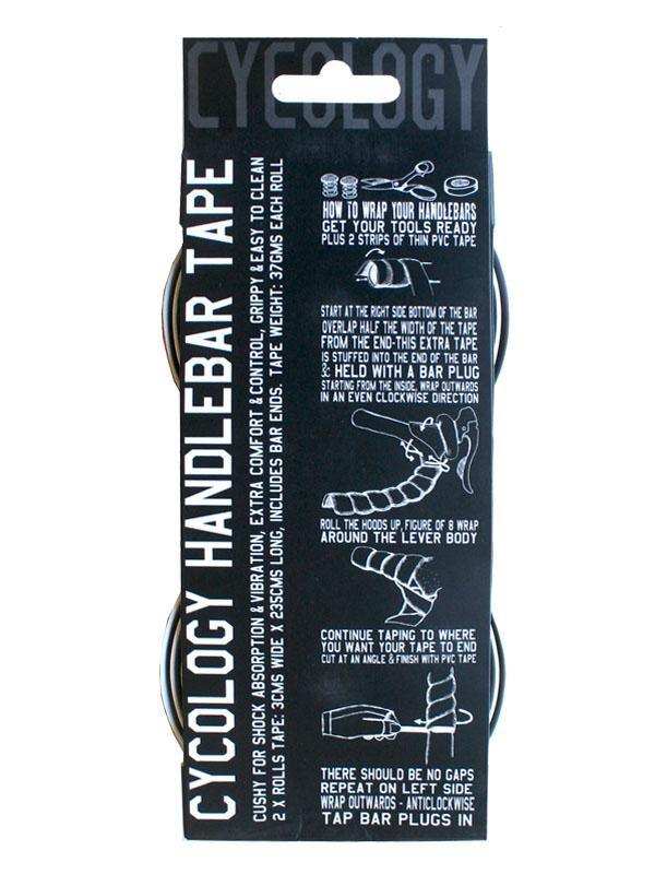 Cycology Handlebar Tape for cycling bikes, shock absorption, grip & control, includes PVC tape & bar plugs