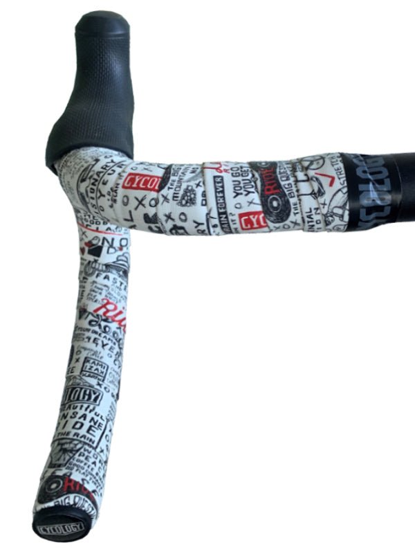 Graffiti White Handlebar Tape - Cycology Clothing US