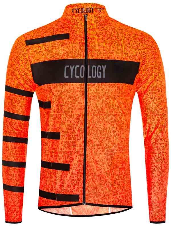 Inspire Orange Mens Lightweight Wind Cycling Jacket