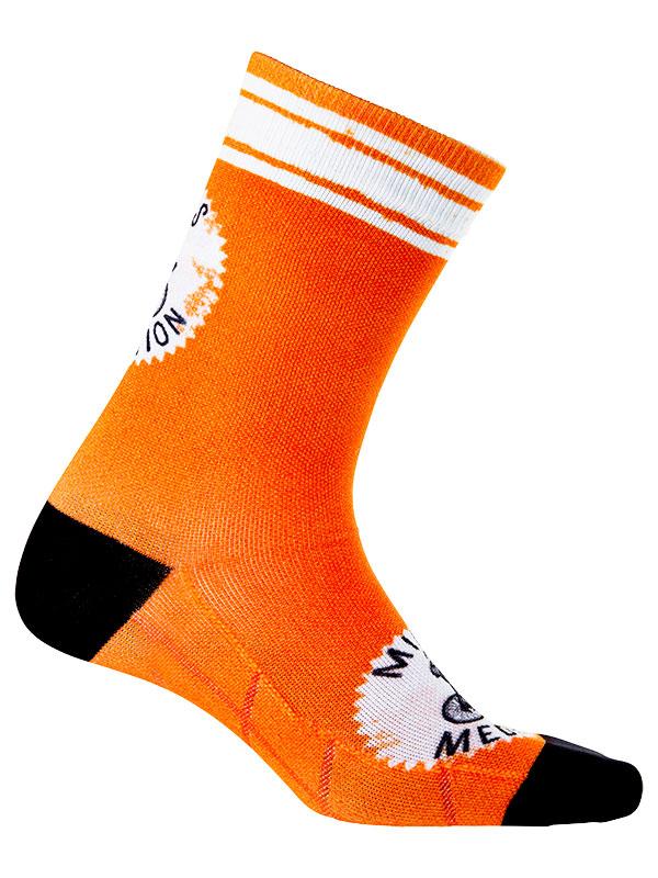 Miles are my Meditation (Orange) Cycling Socks - Cycology Clothing US