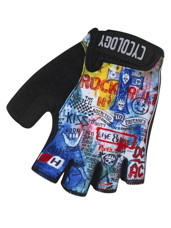Rock N Roll Blue Cycling Gloves Cycology USA – Cycology Clothing US