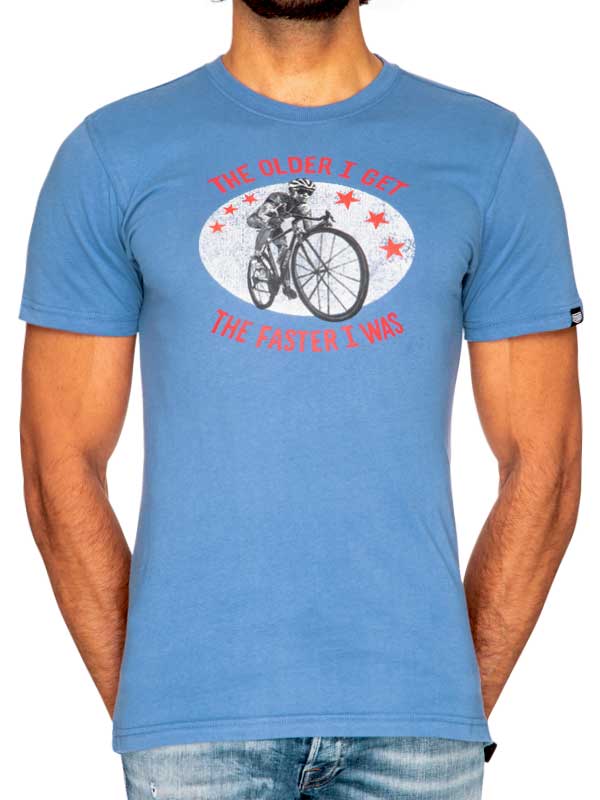 The Faster I Was T Shirt Blue - Cycology Clothing US