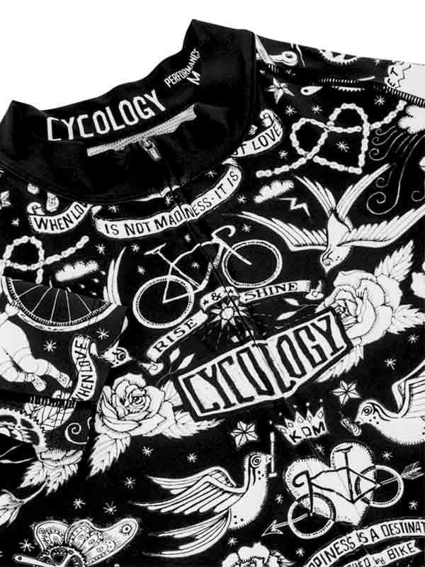 Velo Tattoo Lightweight Long Sleeve Summer Jersey - Cycology Clothing US