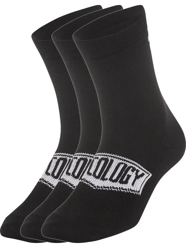 Cycology Reflective Cycling Socks Black - 3 Pack