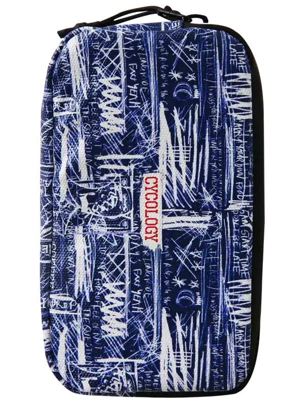 Brunswick Cycling Wallet with blue and white abstract pattern by Cycology Clothing
