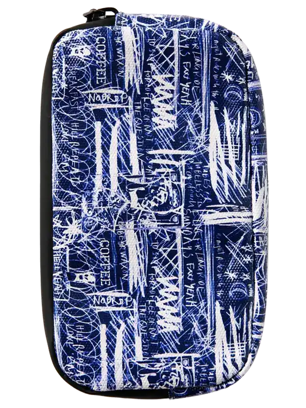 Brunswick Cycling Wallet by Cycology Clothing with blue and white abstract pattern