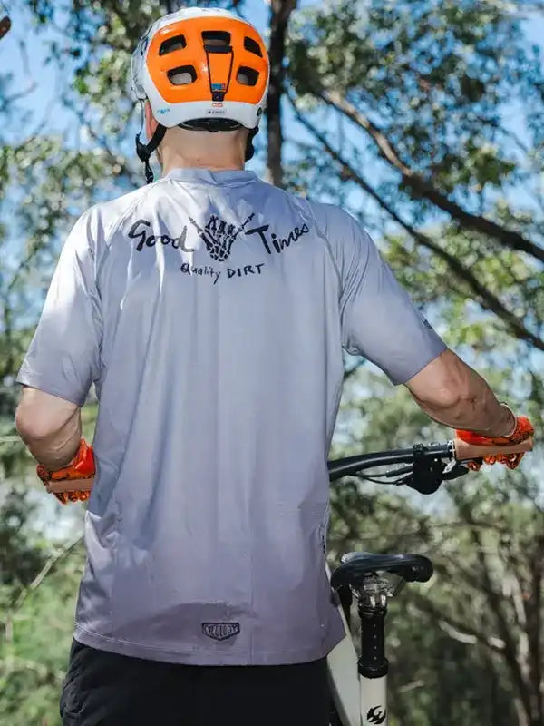 Good Times Men's Mountain Bike Cycling Jersey - Cycology Clothing - Gray