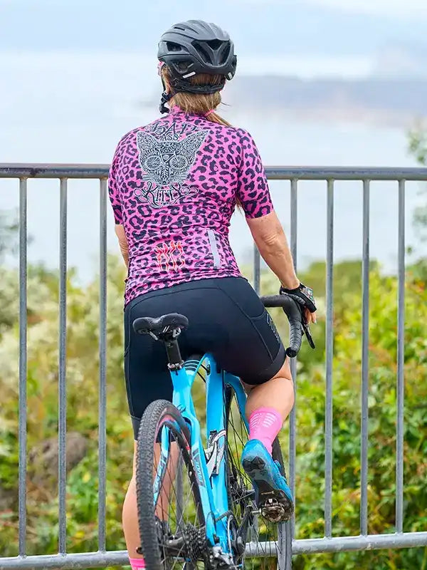 Kitty Women's Classic Cycling Jersey - Cycology Clothing - Pink