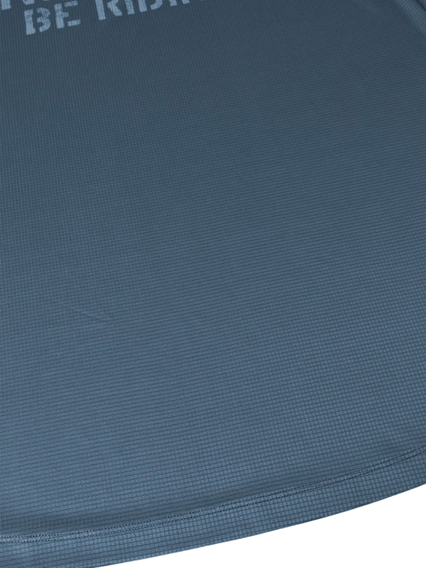 Blue Tech  t-shirt with 'Rather Be Riding' text on the front 