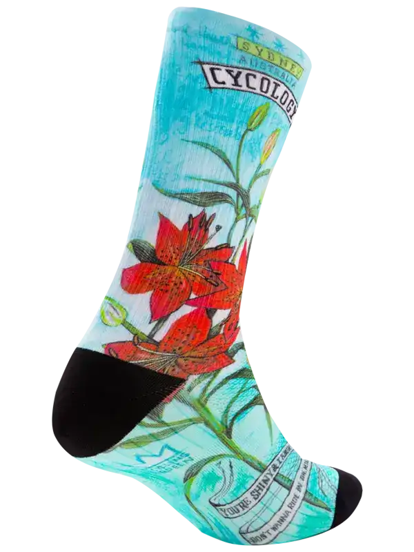 Tiger Lily Cycling Socks - Long