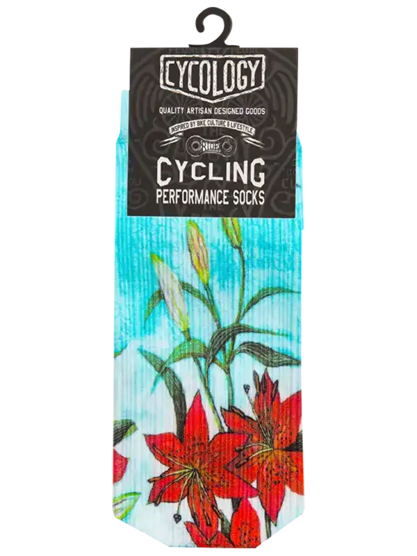 Tiger Lily Cycling Socks - Long