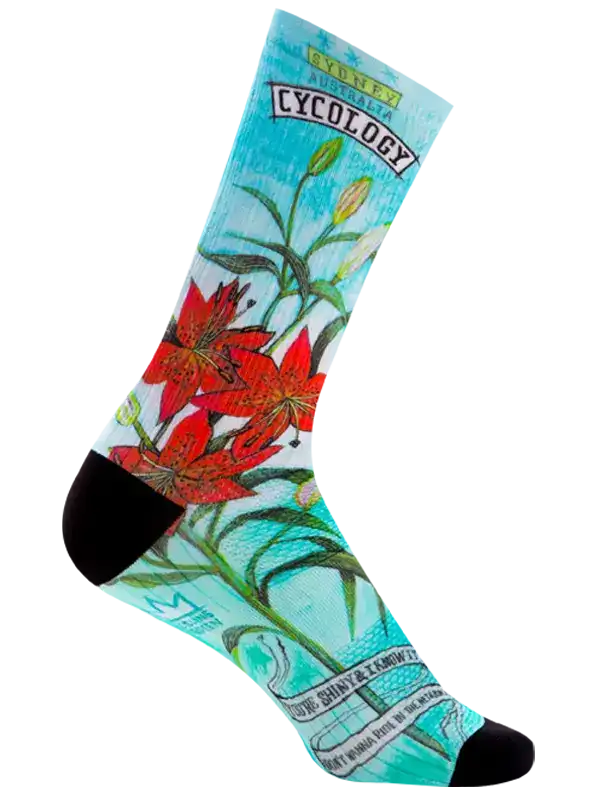 Tiger Lily Cycling Socks - Long
