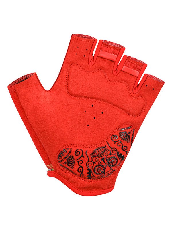 retro bicycle gloves Aloha Cycling Gloves - Cycology Clothing - Red
