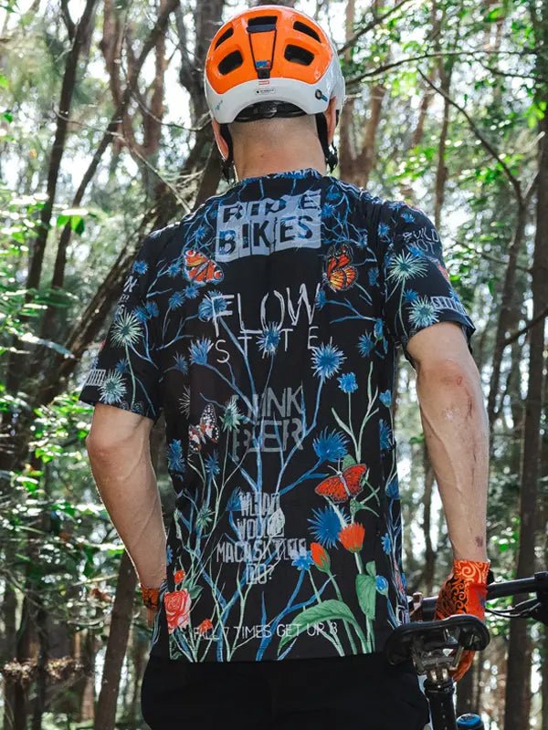 mountainbike streetwear Gangsta Men's Mountain Bike Cycling Jersey - Cycology Clothing - Black