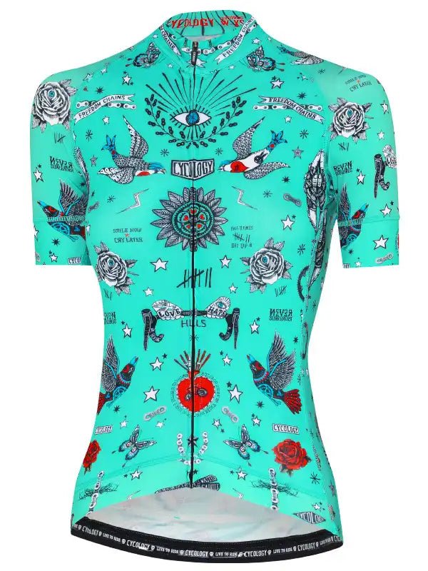 Maillot de cyclisme pour femmes Tattoo