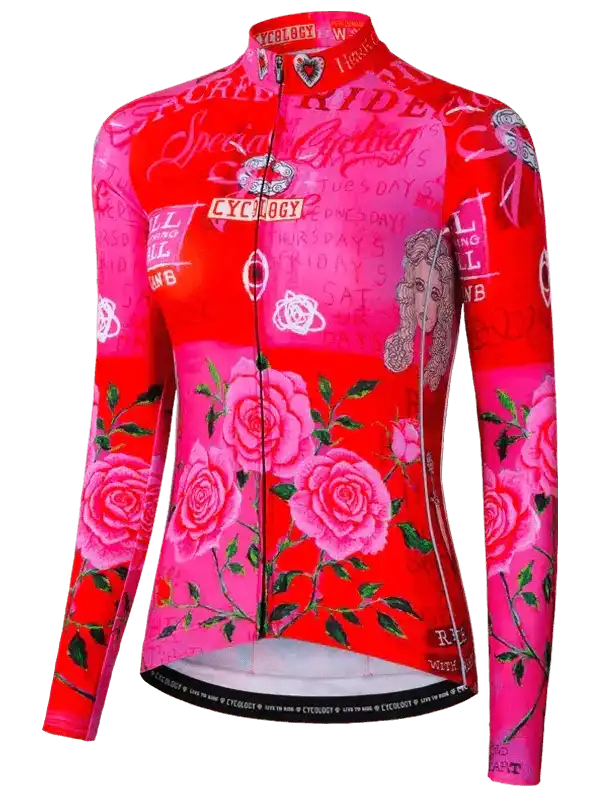 Zadie Pink Women's Winter Long Sleeve Cycling Jersey | Cycology