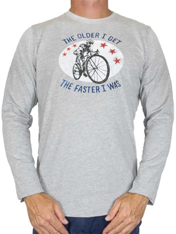 The Faster I Was Men's Long Sleeve Tshirt - Cycology Clothing US