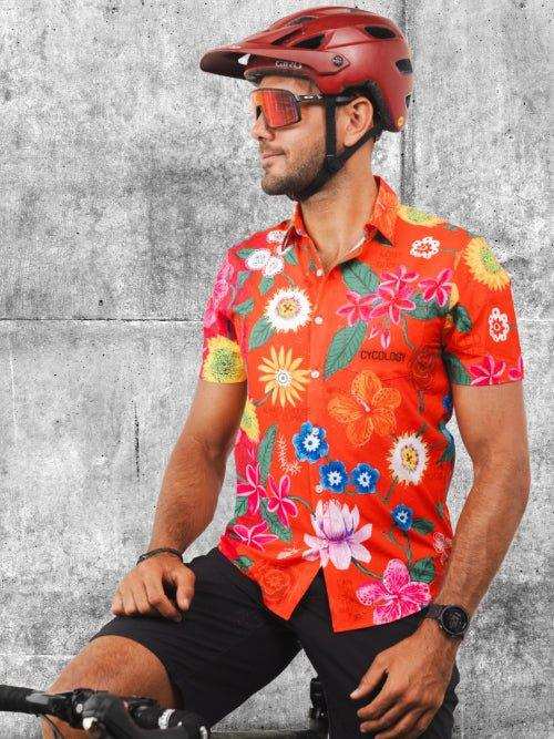 Aloha Cycling Gravel Shirt - Cycology Clothing - Red