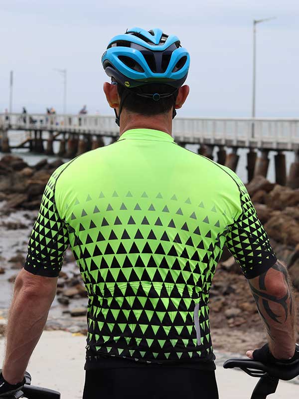 Baroudeur (Lime) Men's Cycling Jersey - Cycology Clothing US