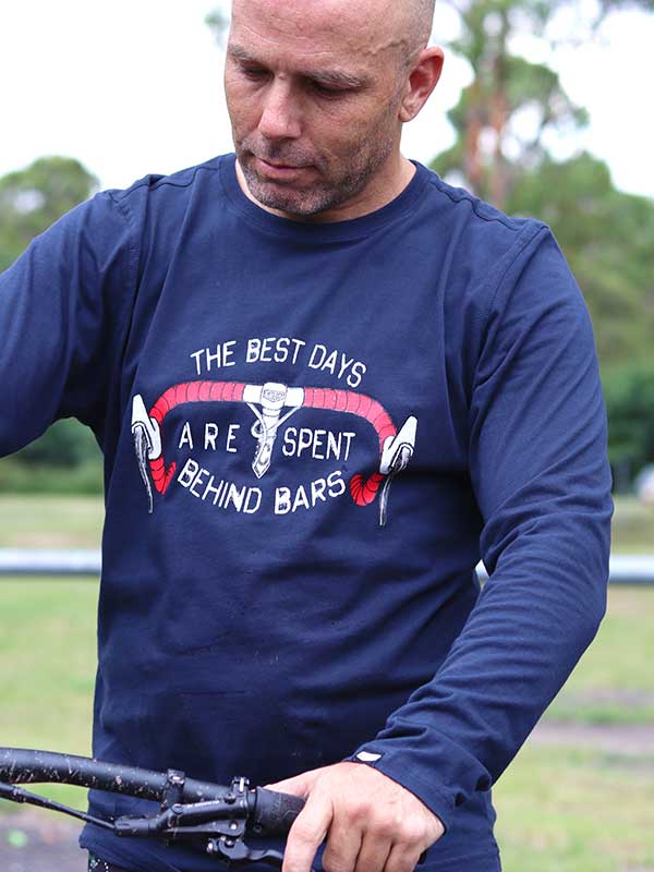 Best Days Behind Bars Men's Long Sleeve Tshirt - Cycology Clothing US