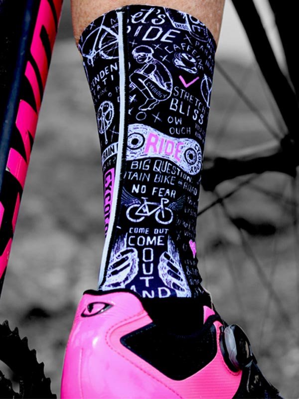 Bike Graffiti Aero Cycling Socks - Cycology Clothing US