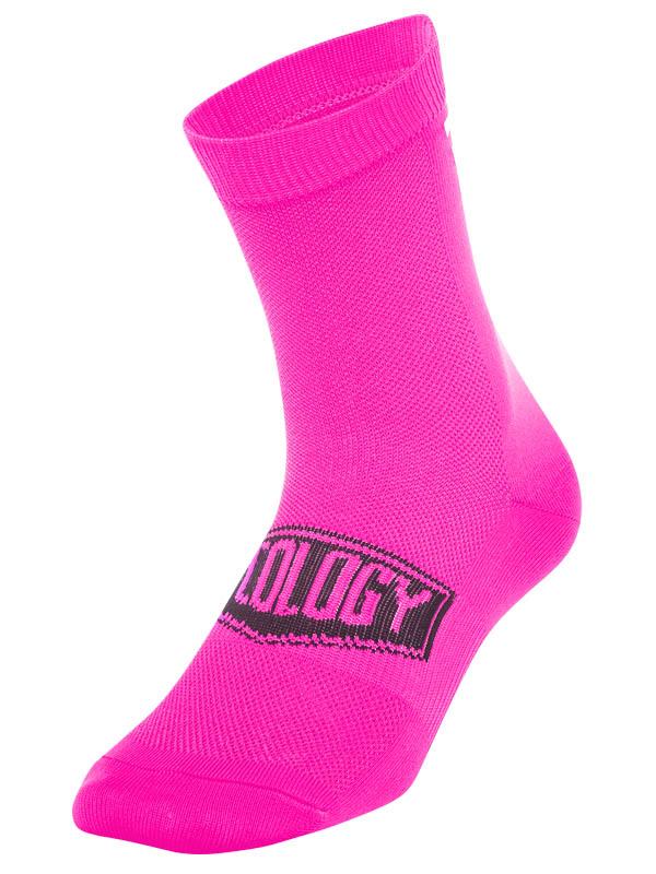 Cycology Pink Reflective Logo Cycling Socks - Cycology Clothing US