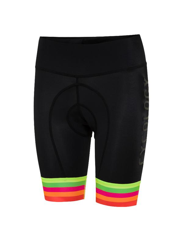 Cycology Women's (Black/Multi) Cycling Shorts - Cycology Clothing US