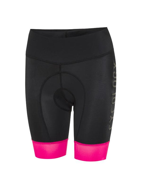 CYCOLOGY WOMEN'S CYCLING SHORTS BLACK/PINK