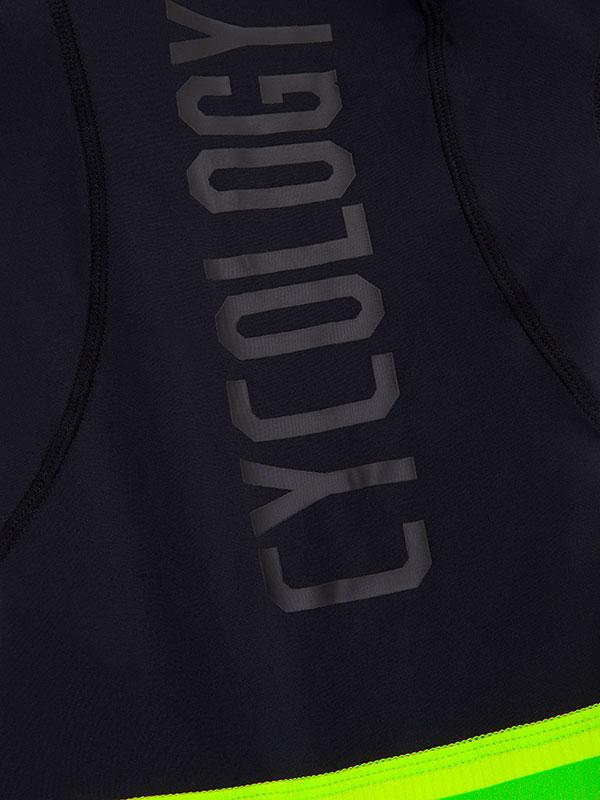 Cycology Womens Logo (Black/Multi) Logo Bib Shorts - Cycology Clothing US