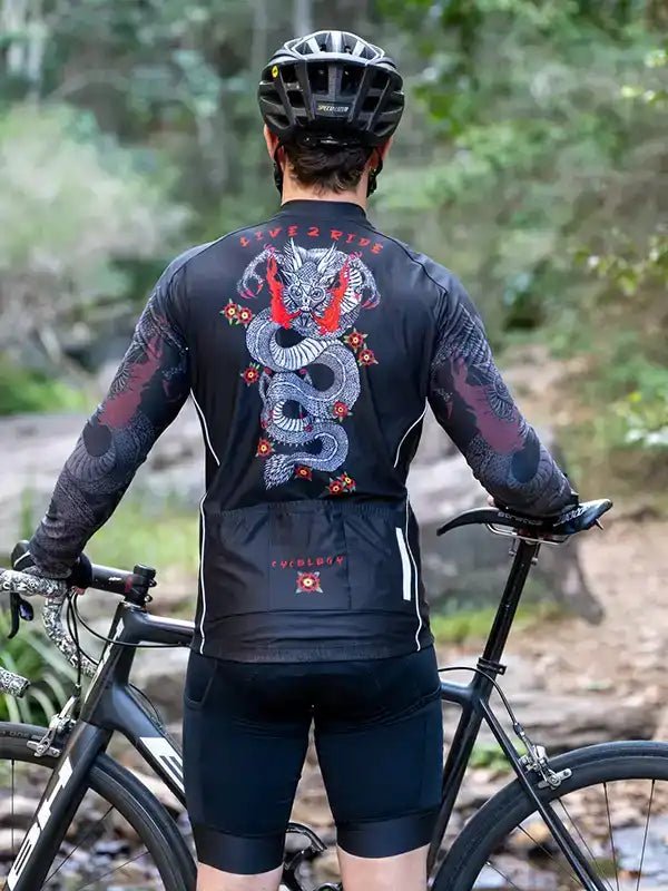 Dragon Men's Long Sleeve Jersey - Cycology Clothing US
