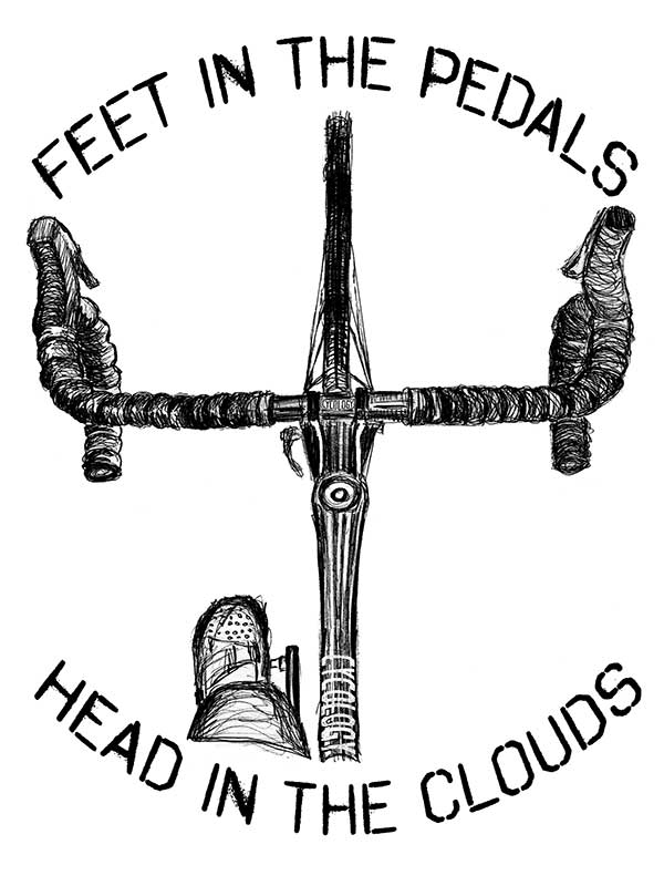 Feet in the Pedals Men's Long Sleeve T-shirt