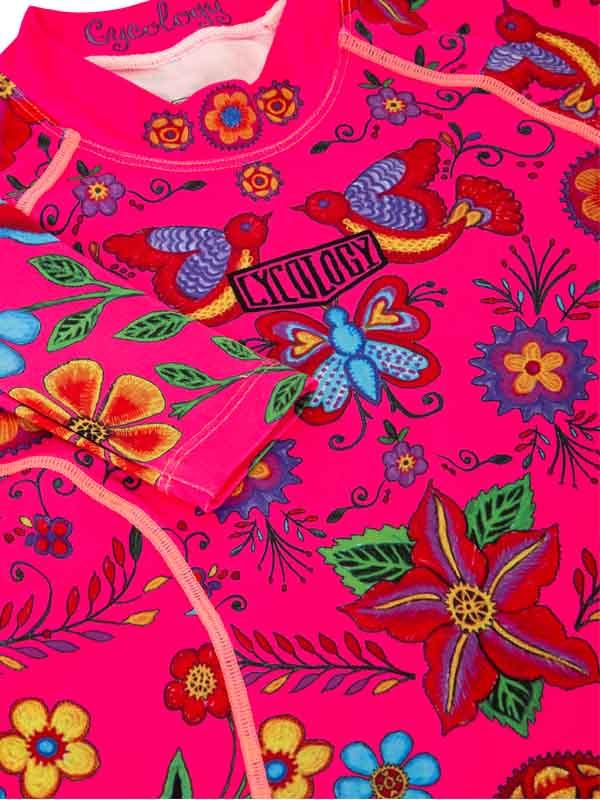 Frida (Pink) Women's Long Sleeve Base Layer - Cycology Clothing US