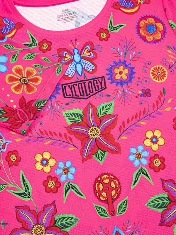 Frida (Pink) Women's Technical T-Shirt - Cycology Clothing US
