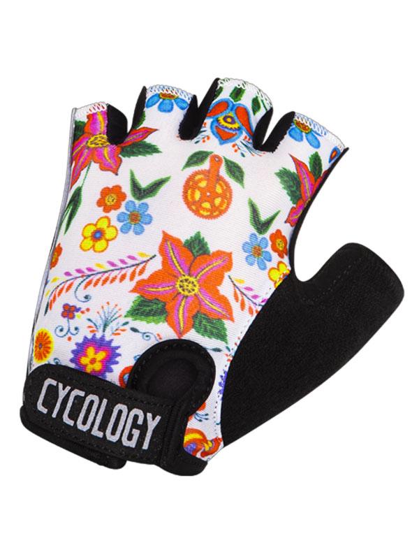 Frida (White) Cycling Gloves - Cycology Clothing US