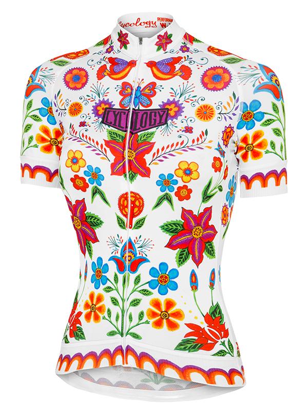 Frida (White) Women's Jersey - Cycology Clothing US