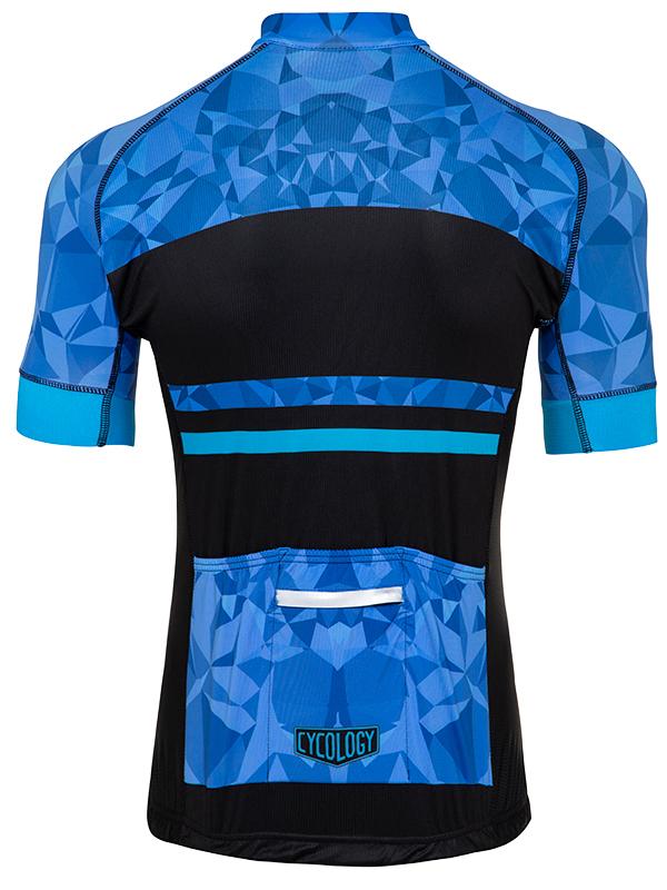 Geometric (Blue) Men's Jersey - Cycology Clothing US